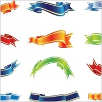 Set of Colorful Ribbons Vector
