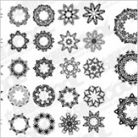 Several circular pattern vector material