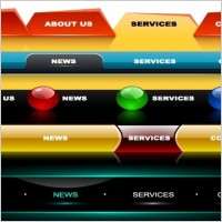 SEVERAL SPECIAL NAVIGATION MENU VECTOR
