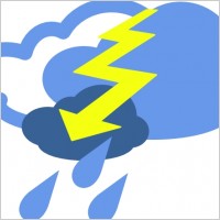Severe Thunder Storms Weather Symbol clip art