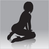 Sexy Vector Stock Silhouette