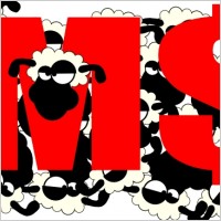 Sheep Sticking Its Head clip art
