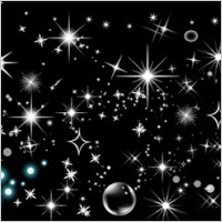 Shining star bubbles vector