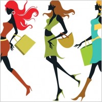 Shopping Girls Vector