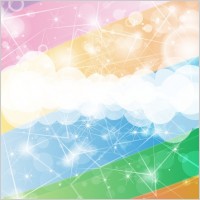 Shoting Rainbow Design