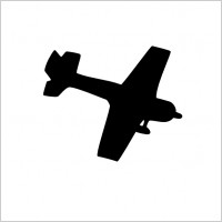 Silhouette Plane clip art