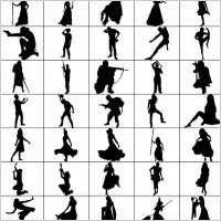 silhouettes brush