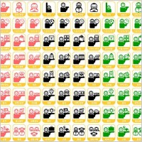 simple action figures vector