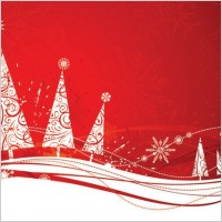 simple christmas snowflakes vector