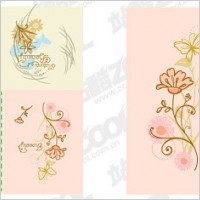 Simple hand-painted patterns vector material