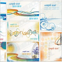 Simple lines of the theme of the card template vector material