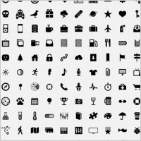 Simple Small Icons Vector Graphics