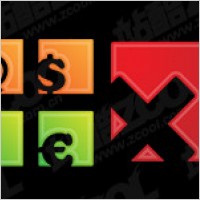 Simple square symbols icon vector material