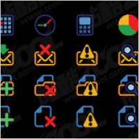 Simple Web Design cartoon style icon vector commonly used material