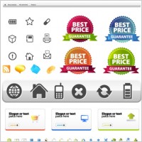 site layout and icons vector