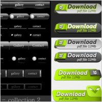 site navigation and buttons vector