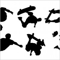Skate Boarding Art Vectors- Free
