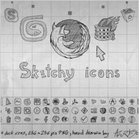 Sketchy &ndash; Hand Drawn Social Media Icon Set