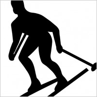 Skier Silhouette clip art