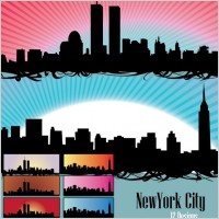 Skyline US NewYork City Vectors