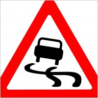 road signs slippery