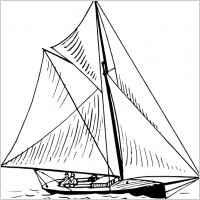Sloop Ship clip art