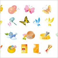 small animals and pet food vector