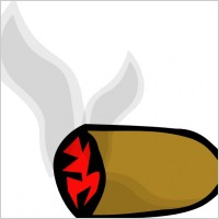 Smoke Cigar Stub clip art