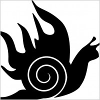 Snail On Fire clip art
