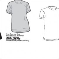 Sneakers and t-shirt template vector