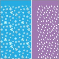 Snow flakes and rain drops