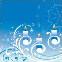 snowflake candle pattern vector