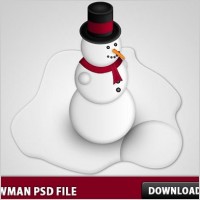 Snowman Free PSD File