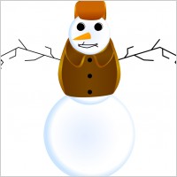 Snowman with clothes