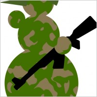 Snowman-Militarist by Rones
