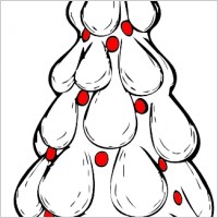 Snowy Xmas Tree clip art