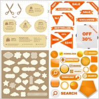 some useful web design decorative elements vector