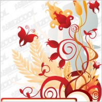 Special butterfly pattern vector material