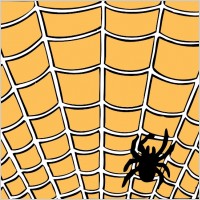 Spider On A Spider Web clip art
