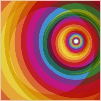 Spiral Rainbow Vector Background