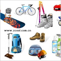 Sports and leisure equipment icon vector material-2