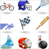 sportsrelated icons 01 vector