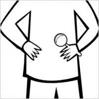 Spy Kid Standing Outline clip art
