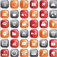 square corner office icon vector