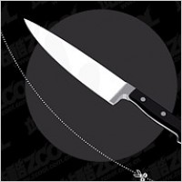 Stainless steel knife vector material