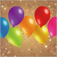 star background vector colorful balloons