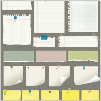 sticky notes and scrap paper vector