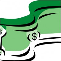 Stylized Dollar Bill Money clip art
