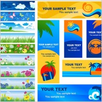 summer banner vector