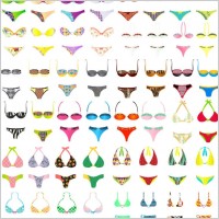 summer bikini models 48 vector